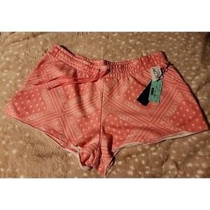 Range By‎ Rock & Roll Denim Sweat Shorts Pink Paisley XXL